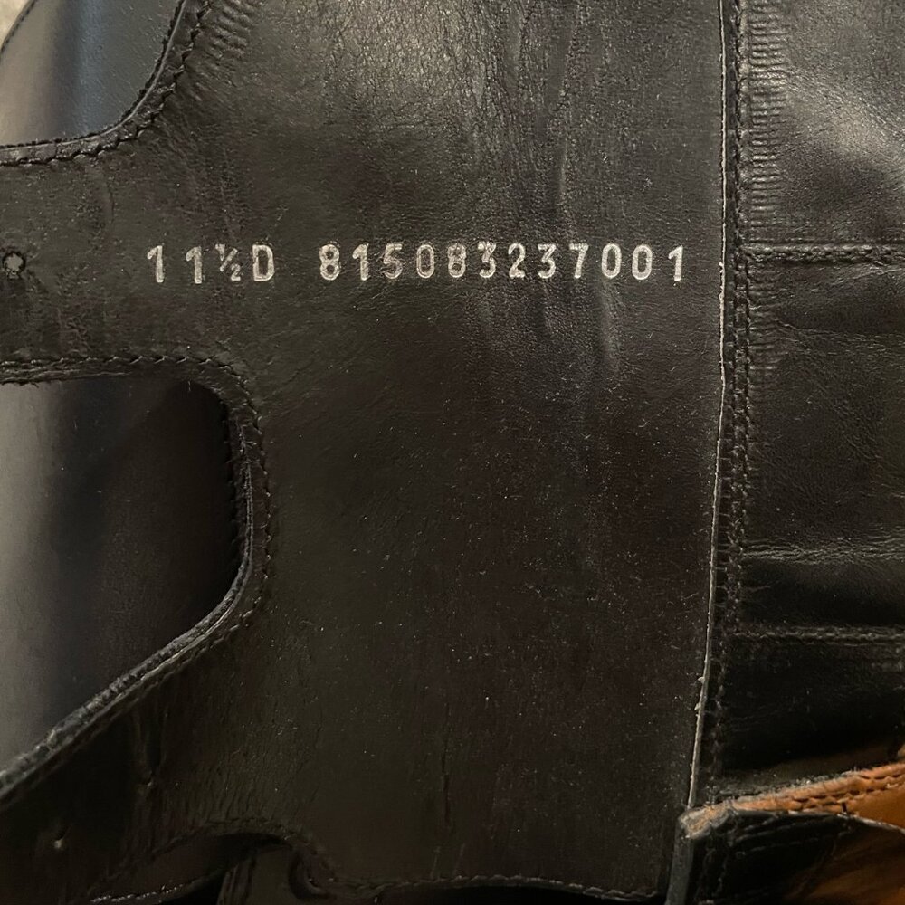 Ralph Lauren MYALL Leather Motorcycle Boot ITALY 11.5 11 Purple Black Label - Picture 10 of 11